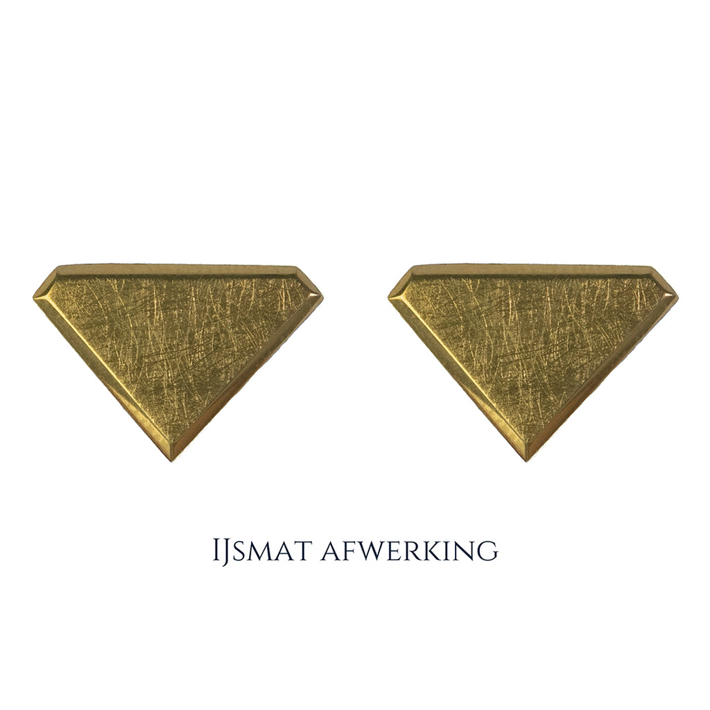 14K gouden manchetknopen in diamant vorm. Keuze uit hoogglans, mat of ijsmat afwerking. Handgemaakte manchetknopen van Meijlis.