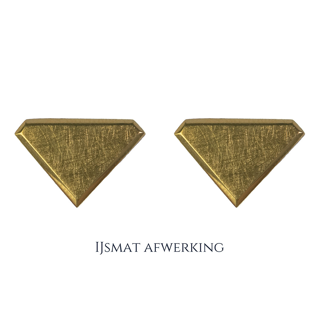 14K gouden manchetknopen in diamant vorm. Keuze uit hoogglans, mat of ijsmat afwerking. Handgemaakte manchetknopen van Meijlis.