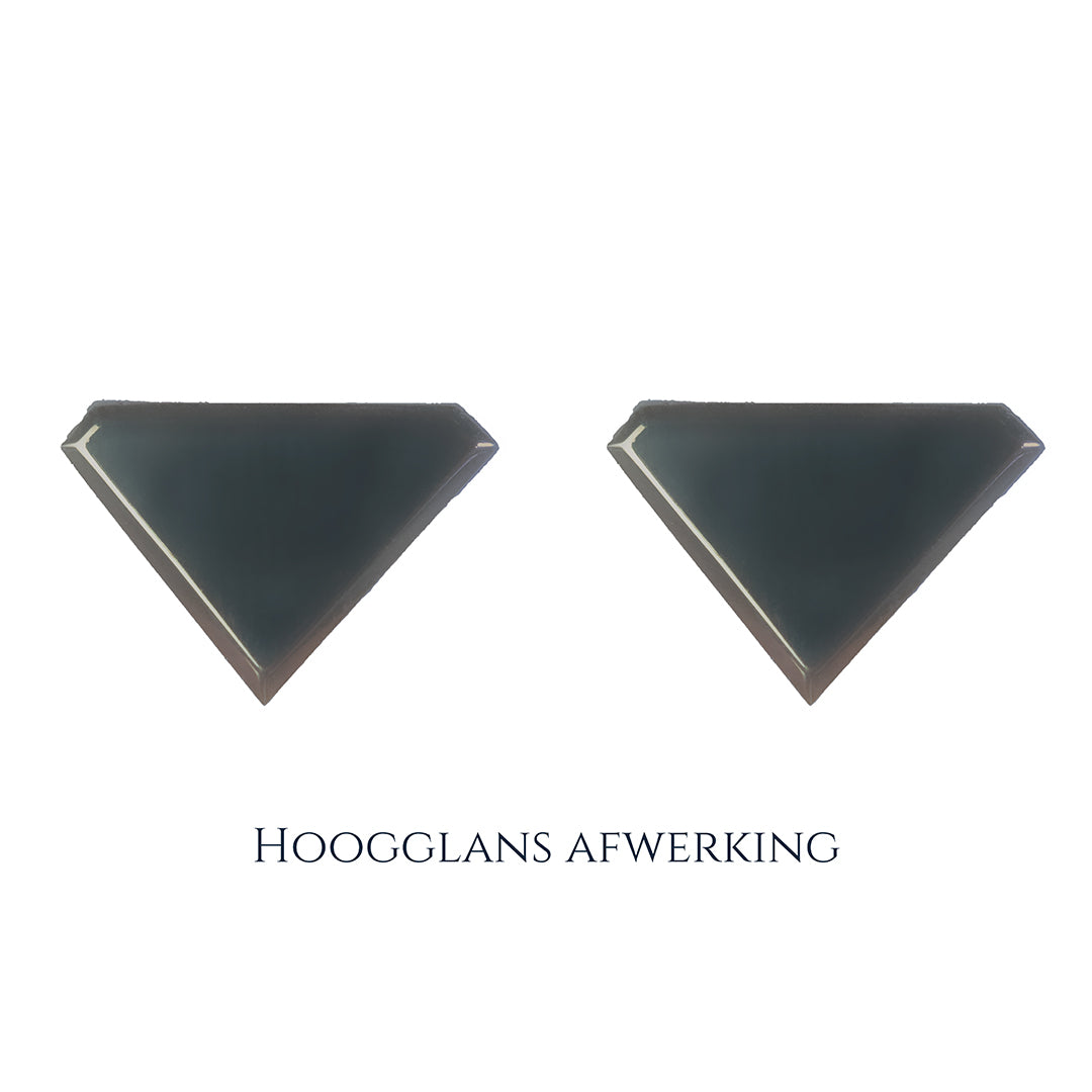 925 Zilveren manchetknopen in diamant vorm. Keuze uit hoogglans, mat of ijsmat afwerking. Handgemaakte manchetknopen van Meijlis.