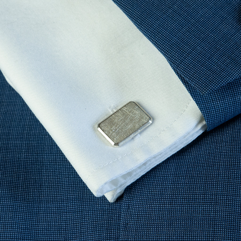 925 Zilveren manchetknopen in rechthoekige vorm. Keuze uit hoogglans, mat of ijsmat afwerking. Handgemaakte manchetknopen van Meijlis.