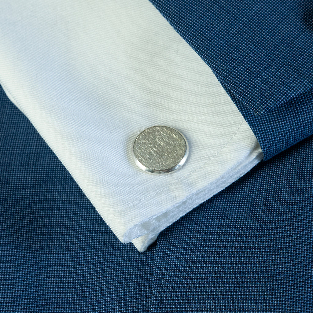 925 Zilveren manchetknopen in ronde vorm. Keuze uit hoogglans, mat of ijsmat afwerking. Handgemaakte manchetknopen van Meijlis.